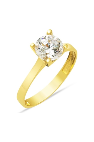 Bilezikci Klasik 14 Ayar Altın Tektaş Yüzük YZCAY14K29180