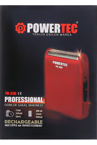 Powertec TR-330 Taşınabilir Sakal Tıraş Makinesi