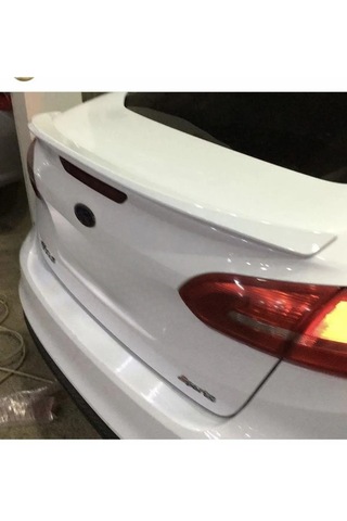 Ford Focus 3 2015+ Fiber Spoiler Boyalı Beyaz Arka Spoiler Sedan