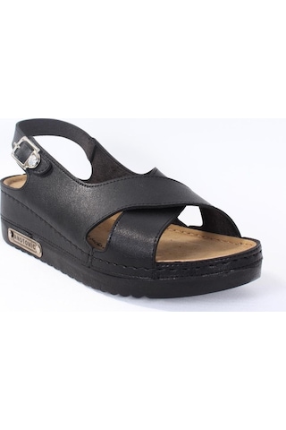 Dagoster Dza37-3031 Siyah Günlük Ortopedik Kadın Sandalet