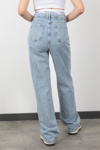Giysa Jb Beli Lastikli Wide Leg Jean Kar Yıkama