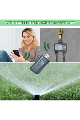 Johgee Bahçe Sulama Bilgisayarı, Wifi Hub, 2 Çıkış, Su Geçirmezlik Ipx5, Otomatik Sulama, Bahçe, Çim İçin Su Z Genel