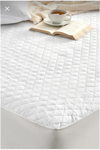 Kapitone Fitted Su Geçirmez Beyaz Yatak Koruyucu Alez160x200 Beyaz