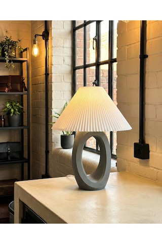 Elana Design Balance Abajur - Bohem Tarzı Abajur Ve Gece Lambası Gri