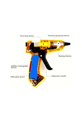 Damlama Önleyici Özellikli Şarj Edilebilir Kablosuz Mini Tutkal Tabancası