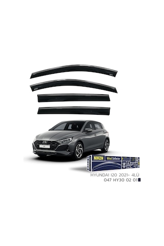 Hyundai İ20 2021 Sonrası Uyumlu Kromlu Cam Rüzgarlığı 4lü