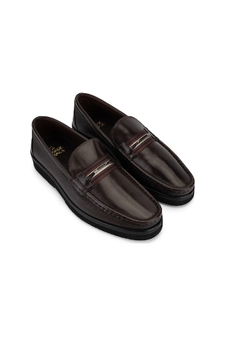 Tamer Tanca Erkek Hakiki Deri Kahverengi Loafer Ayakkabı 342 7876 Erk Ayk Sk23/24 Kahve Gyk Kahverengi
