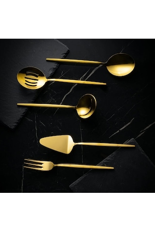 Fecra Pure 5 Parça Servis Seti Gold