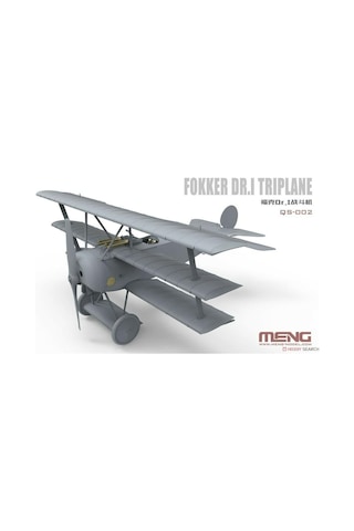 Meng Qs-016 1/32 Ölçek, Fokker Dr.ı Kızıl Baron Üç Kanatlı Savaş Uçağı, Plastik Model Kiti-50744