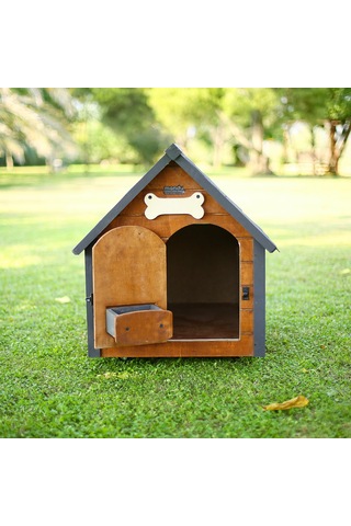 Mandu Isı Yalıtımlı Ahşap Köpek Kulübesi Medium