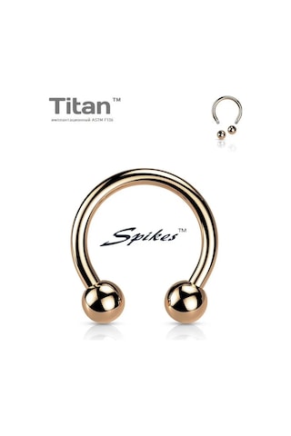 Spikes Titanyum Septum Halka Küpe, Daire Şeklinde Piercing Gülümseme 175500364 Altın