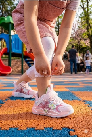 Pepino 2205 Anatomik Helogram Desenli Figürlü Kız Çocuk Spor Ayakkabı Pudra