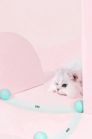 Markapet Gravitational Şarjlı Otomatik Haraketli Kedi Oyun Topu 4 CM