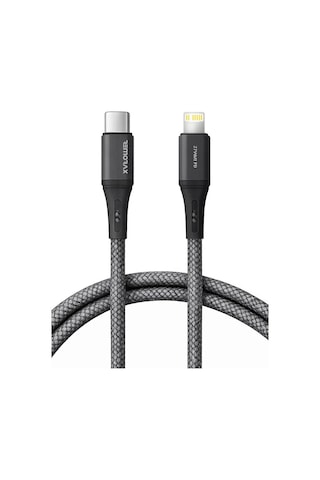 Type C-lightning Uyumlu Örgülü Kablo, 27watt Pd Hızlı Şarj, Remor