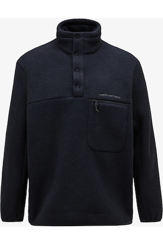 Peak Performance Fleece Snap T-neck Erkek Siyah Sweatshirt G78899010-10011 Siyah