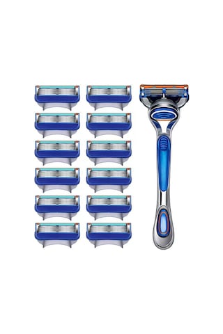 Joyhub 5'li Bıçaklı Manuel Tıraş Makinesi Taşınabiler Erkek Tıraş Seti 1 Sap 12 Yedek Bıçak Gyt-906 Bir