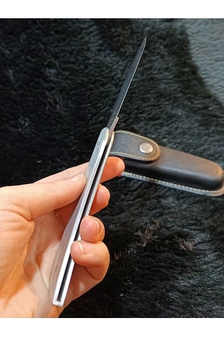 Sürbisa Krom İşlemeli Avcı Kamp Çakı Kamp Bıçağı Tek Kamp Bıçaklı 61808 8.0 Cm Metal