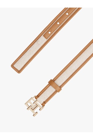 Tommy Hilfiger Th Logo 2.5 Canvas, Gb8 Kahverengi Kadın Kemer
