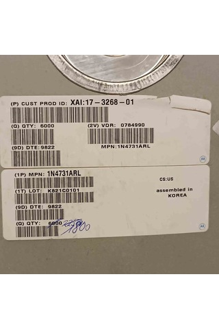1n4731arl 4.3v 1w Motorola Zener Diyot 100 Adet