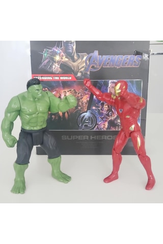 Avanger Hulk Demir Adam İron Man Işıklı 19 Cm Figür
