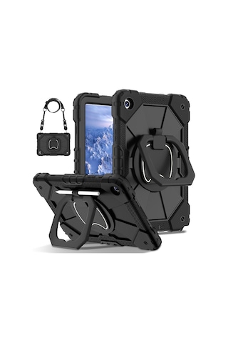 Cbtx Samsung Galaxy Uyumlu Tab A9+ Sağlam Kılıf Kolu Omuz Askılı Kickstand Tablet Kapağı