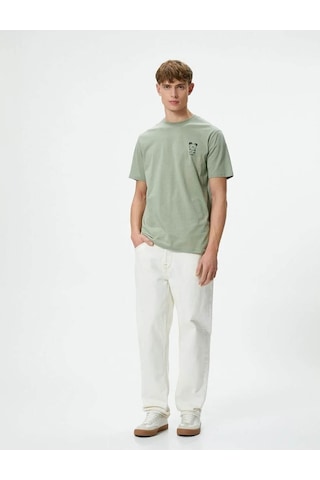 Koton Erkek T-shirt Yeşil 4sam10050hk 24yy59002798 Y59210 Yeşil