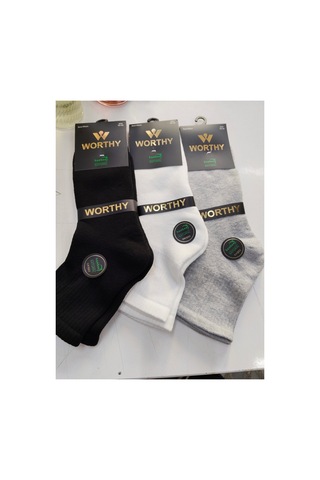 Worthy Socks 6'lı Kışlık Havlu Yarım Konç Bambu Dikişsiz Termal Çorap 6 Çift Çok Renkli