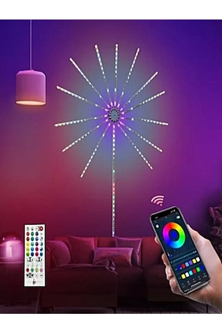 Bluetoothlu Animasyonlu Rgb Led Yıldız Kayar Led Sese Duyarlı 5v Çok Renkli