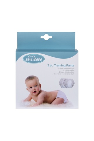 Sevi Bebe 4'Lü Pedli Alıştırma Külodu Pamuklu  Beyaz 0-4 Ay