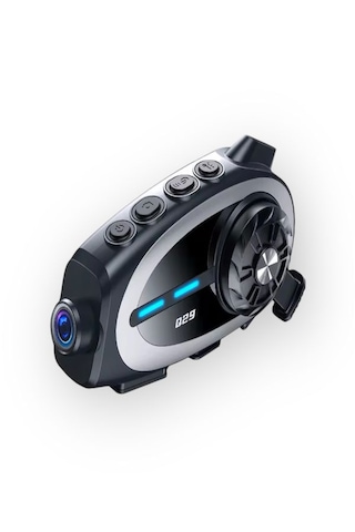 Q29 Ipx6 Su Geçirmez Kameralı Kask Kulaklığı 500m İnterkom Bluetooth 5.4 Motosiklet İçin