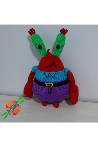 Amigurumi Oyuncak Bay Yengeç Sunger Bob Arkadaşları 35 CM