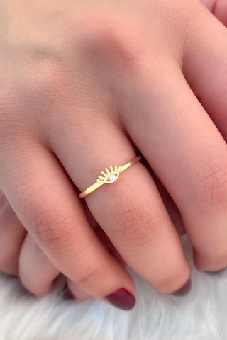 Fiyonk Kuyumculuk  14 Ayar Altın Göz Yüzük 001