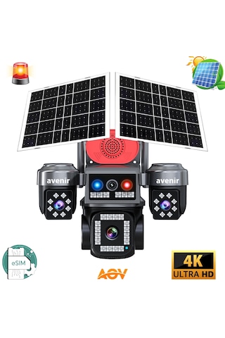 Avenir Av-s445 E-sim 4 Kameralı Aov Güneş Enerjili Kamera