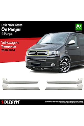 S-Dizayn  Volkswagen T5 Transporter Krom Ön Panjur 4 Prç 2010 Üzeri