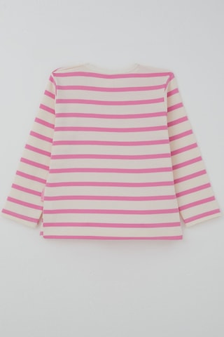 Breeze Kız Bebek Uzun Kollu Tişört Patlı Çizgili 9 Ay - 3 Yaş , Krem