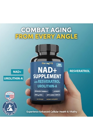 Strongvit Nad+ With Resveratrol Urolithin-a 60 Kapsül