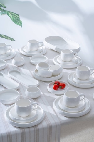 Acar Bianco Perla 6 Kişilik 33 Parça Kahvaltı Takımı Beyaz