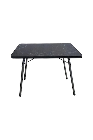 Katlanır Masa Balkon Bahçe Kamp Masası Piknik Masası 45 x 60 CM - Siyah