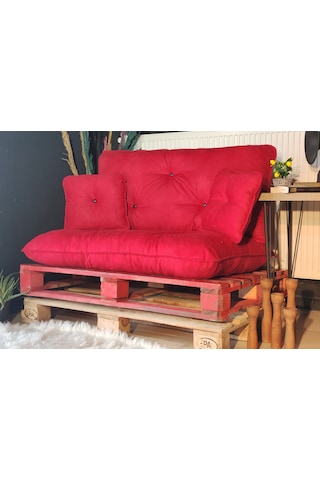 Colormix Moscow, Palet Üstü Minder, Bahçe Minderi, Balkon Minderi , Yer Minderi, Kirmizi Kırmızı