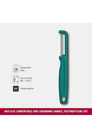 Victorinox 6.0943.4 Iota Tırtıklı Kenar Çift Taraf Yeşil Soyacak 005 Sarı