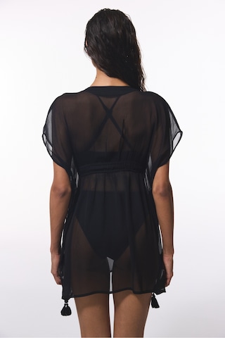 Penti Siyah Basic Şifon V Yaka Mini Kaftan Siyah