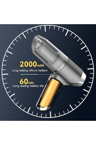 Tongxida Suıtu St-6671 Kablosuz Araç Süpürgesi Siyah Profesyonel Yüksek Güçlü Performanslı