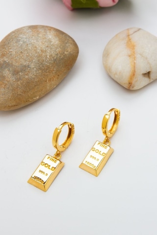 22 Ayar Altın 4,4 Gram Külçe Kadın Küpe Lkkp1343