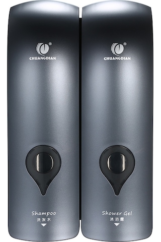 Chuangdıan Sabunluk 300 Ml 2 Hıçbır Sondaj Duvara Monte Çift,gri Diğer
