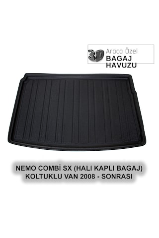 Cıtroen Nemo Koltuklu Van 2008+ 3d Araca Özel 3d Bagaj Havuzu