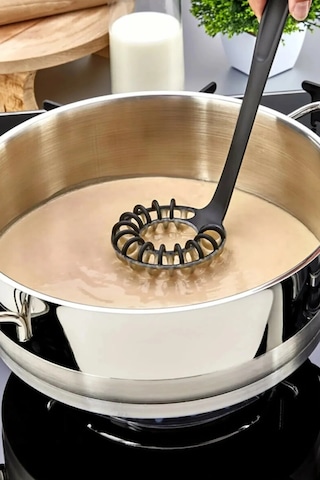 Yanmaz Yapışmaz Yüksek Isıya Dayanıklı Teflon Spiral Yumurta Çırpıcı 28 CM