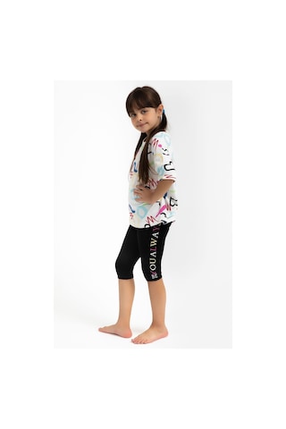 Rolypoly Be You Always Krem Kız Çocuk Kapri Tayt Takım 5274-29205 Krem