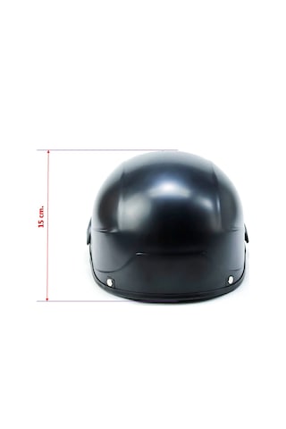 Monero Jokey Kask Siyah Motosiklet & Bisiklet Kaskı Yazlık Yarim Kask