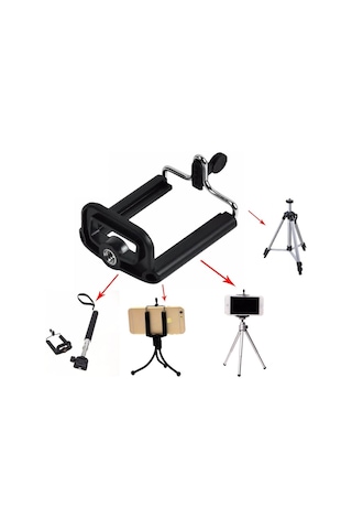 Tripod Telefon Tutucu Aparat Tripot Bağlantısı