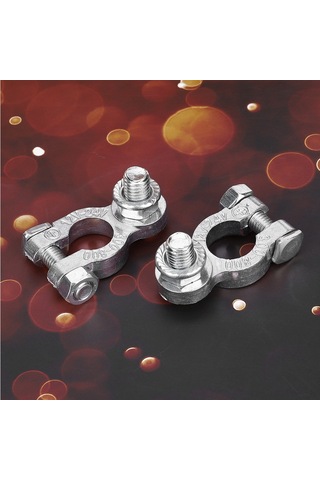 Moveevo Alüminyum Akü Terminali Çifti 10mm - 12/24v Evrensel Uyumlu, Dayanıklı Ve Korozyona Dirençli, Kolay Kurulum